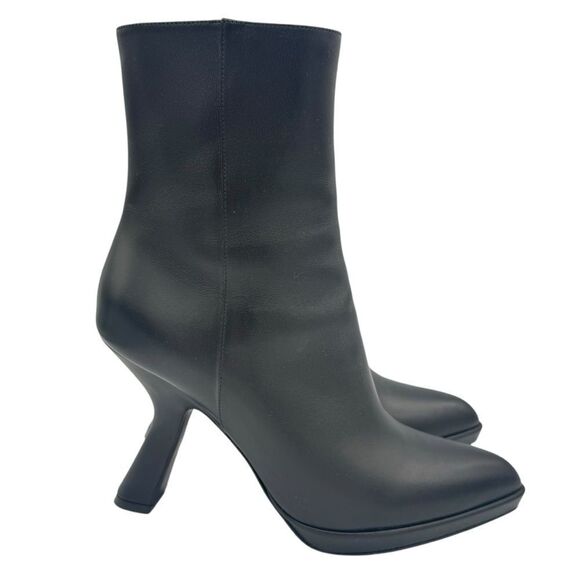 Christian Dior D-Fiction Leather Heeled Ankle Boot Noir Black Size 8.5 - Picture 2 of 16